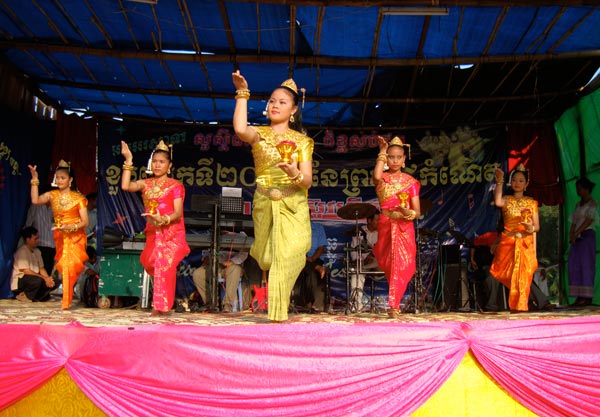 A photo of a Cambodian dance
