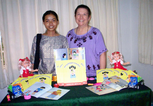 A photo of a Gioia with a student arts the Cambodian Christian Arts Ministry